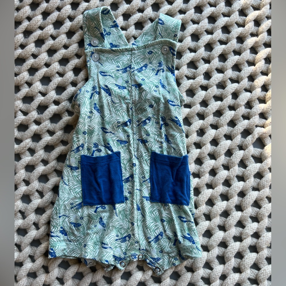 Kate Quinn 3-6m bamboo birds overalls